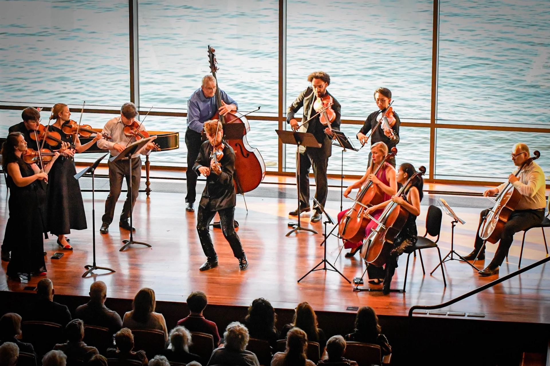 Blake Pouliot performing in a chamber ensemble