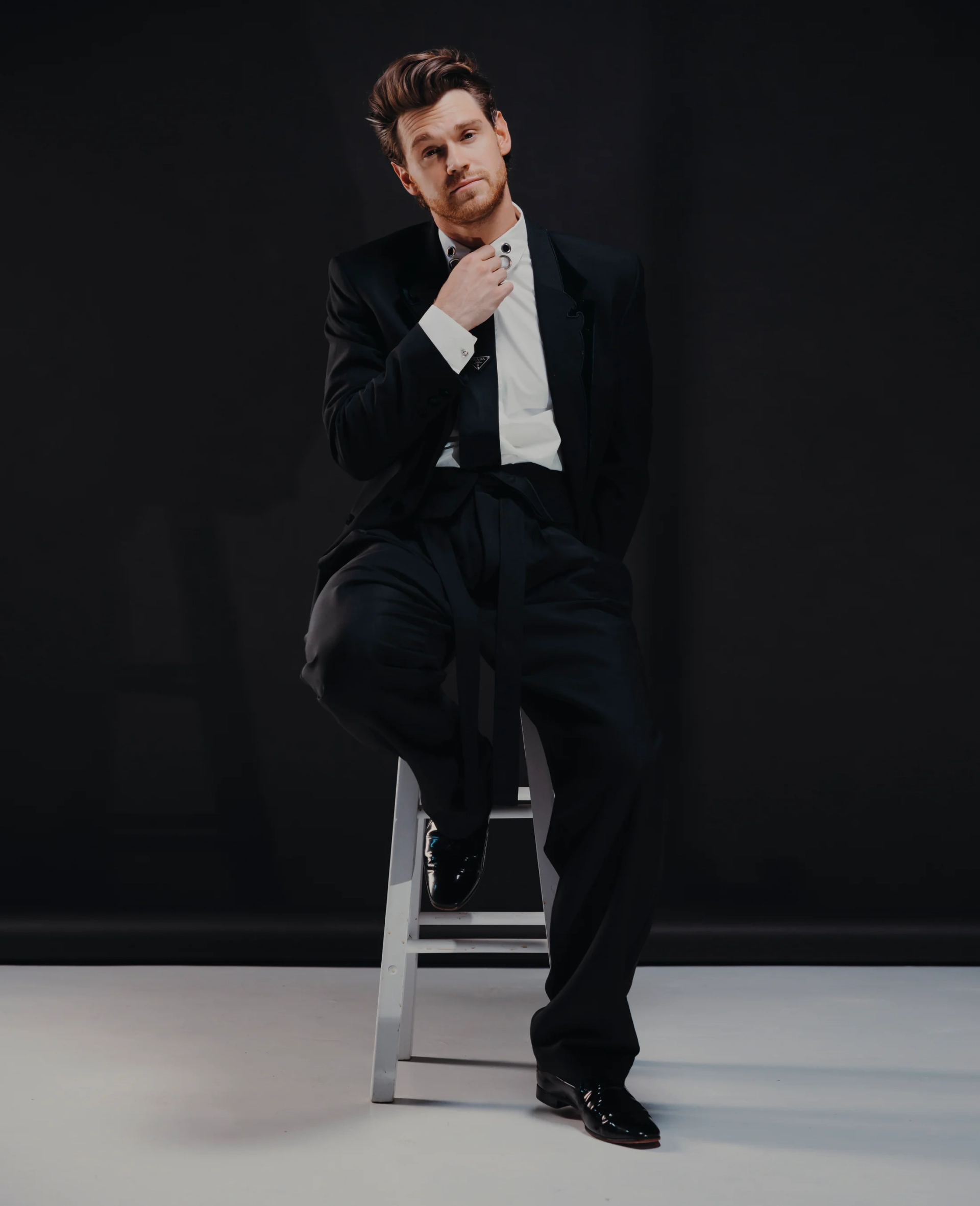 Blake Pouliot holding his violin